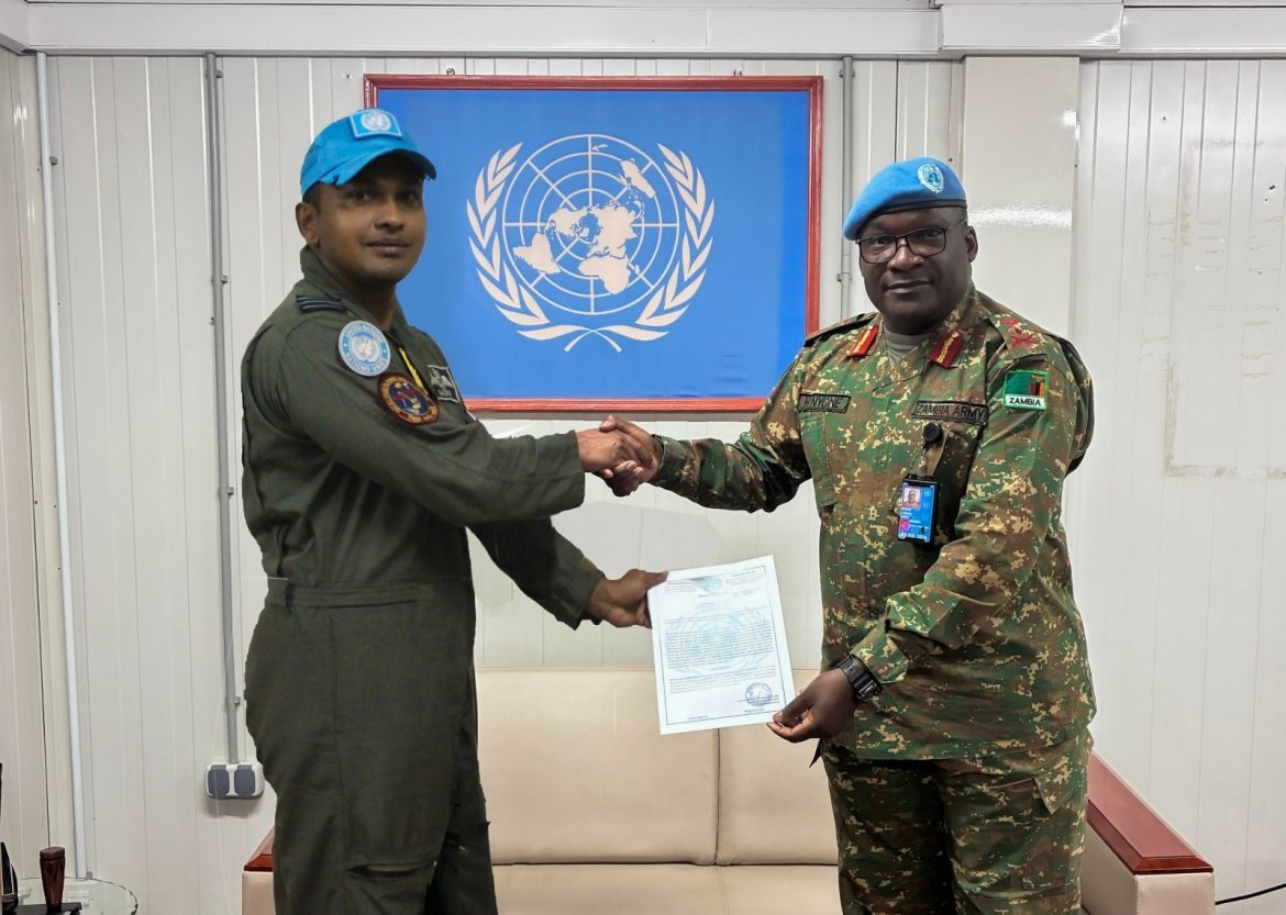 ශ‍්‍රී ලංකා ගුවන් හමුදා හෙලිකොප්ටර් බලඝණය එක්සත් ජාතීන්ගේ පැසසුමට