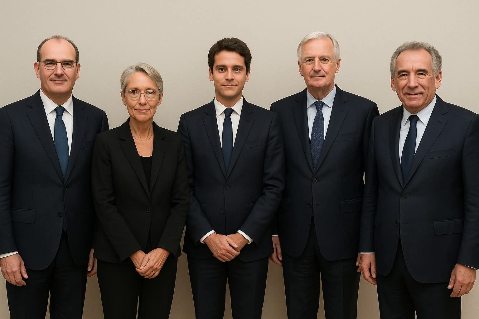 ප්‍රංශය - වසර පහක් තුළ අග්‍රාමාත්‍යවරු පහක්.