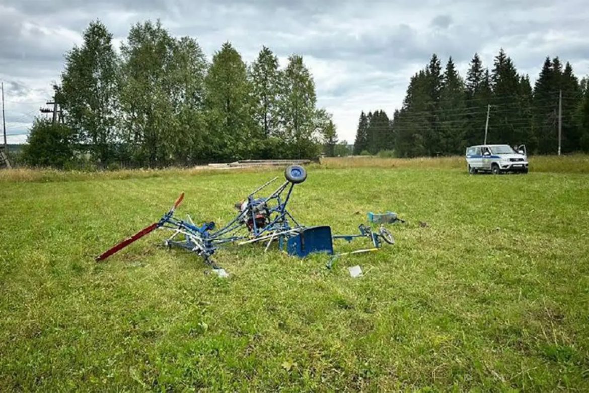 තමන් හැදූ හෙලිකොප්ටරය කඩා වැටී පුද්ගලයෙකු ජීවිතක්ෂයට